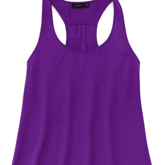 Apt. 9 Tops - APT.9 Purple Racerback Sleeveless Blouse Tank Top Pleated Back Women’s XL-A349